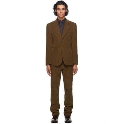 Shop Maison Margiela Brown Corduroy Suit In 159 Cork