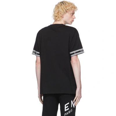 Shop Givenchy Black Logo Chain T-shirt In 001-black