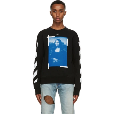 Shop Off-white Black Monalisa Sweatshirt In Black White