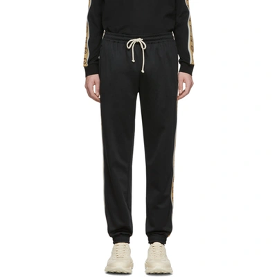 Shop Gucci Black Technical Jersey Jogging Pants In 1082 Blkmul