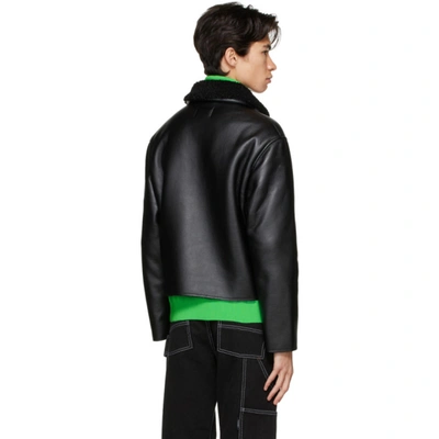 Shop Rassvet Black Faux-leather Jacket In 1 Black