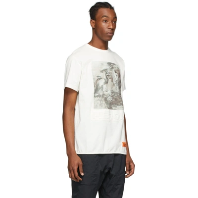 Shop Heron Preston Off-white 'heron' T-shirt In 0188 Whtmul