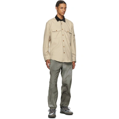 Shop Phipps Beige Lumberjack Shirt In Sycamore