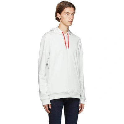 Shop Hugo Off-white Dondy Hoodie In 106 Natural