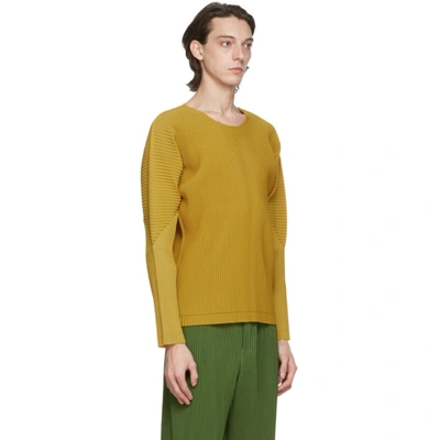 Shop Issey Miyake Yellow A-poc Long Sleeve T-shirt In 52 Yellow