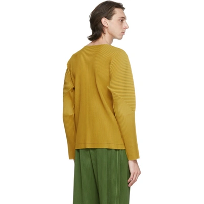 Shop Issey Miyake Yellow A-poc Long Sleeve T-shirt In 52 Yellow