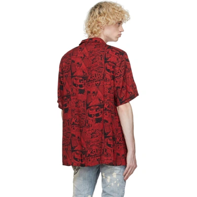 Shop Ksubi Red Clash Short Sleeve Shirt