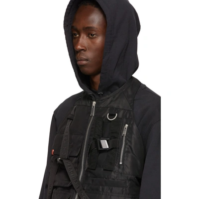 Shop Heron Preston Black Pockets Vest In 1000 Black