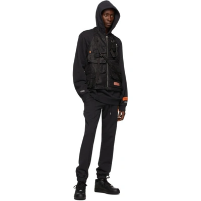 Shop Heron Preston Black Pockets Vest In 1000 Black