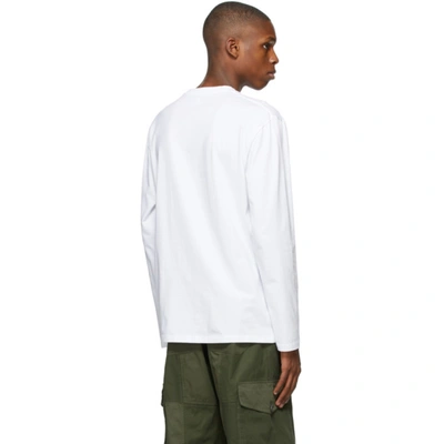 Shop Loewe White Anagram Long Sleeve T-shirt In 2100 White