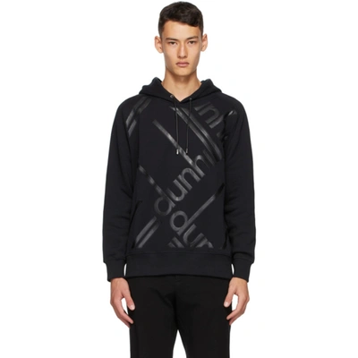 Shop Dunhill Black Longtail Hoodie In 001 Black