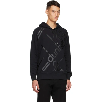 Shop Dunhill Black Longtail Hoodie In 001 Black