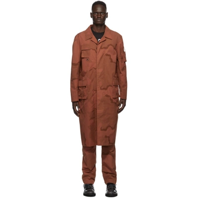 Shop Marine Serre Orange Regenerated Military Coat In 8 Terracott