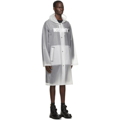 Shop Vetements Transparent 'limited Edition' Logo Print Raincoat In Transparent 14619746