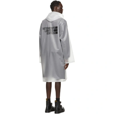 Vetements Limited Edition Transparent-rubber Hooded Raincoat In