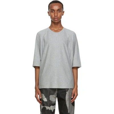 Shop Issey Miyake Homme Plisse  Grey Release T-shirt In 12 Grey