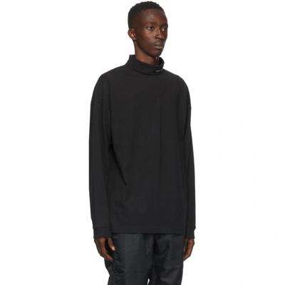 Shop Alyx Black Visual Logo Roll Turtleneck In Blk0001 Bla