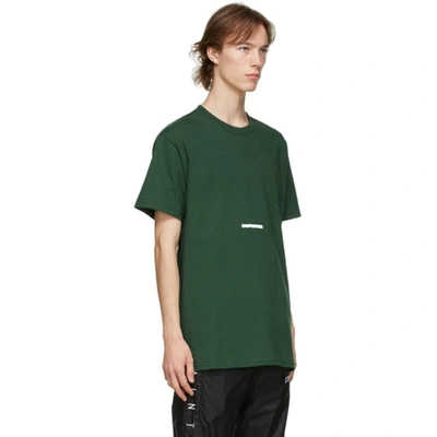 Shop Saintwoods Ssense Exclusive Green Blurry Logo T-shirt In Forestgreen