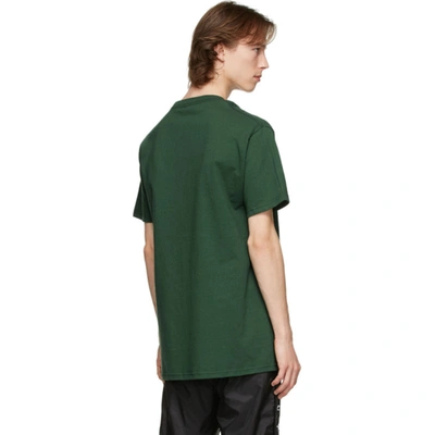 Shop Saintwoods Ssense Exclusive Green Blurry Logo T-shirt In Forestgreen