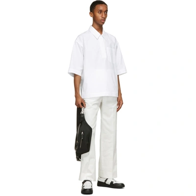 Shop Valentino White Polo Shirt In 001 Bianco