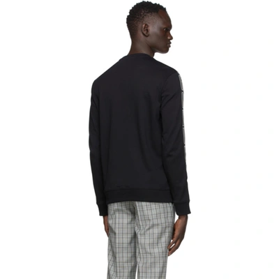 Shop Hugo Black Vertical Logo Sweatshirt In 001 Black