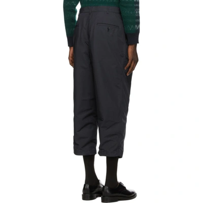 Shop Comme Des Garçons Homme Deux Navy Oxford Trousers In 2 Navy