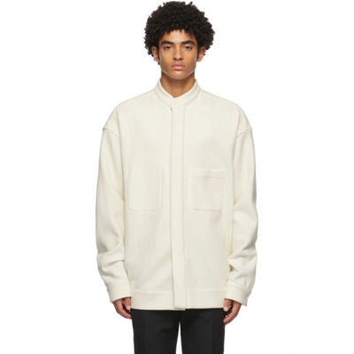 Shop Haider Ackermann White Wool Savoia Shirt In Ivory