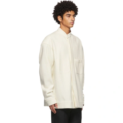 Shop Haider Ackermann White Wool Savoia Shirt In Ivory
