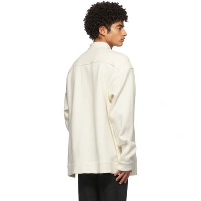 Shop Haider Ackermann White Wool Savoia Shirt In Ivory
