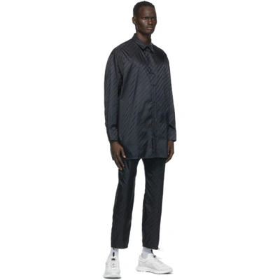 Shop Givenchy Black Chain Oversize Shirt In 001-black