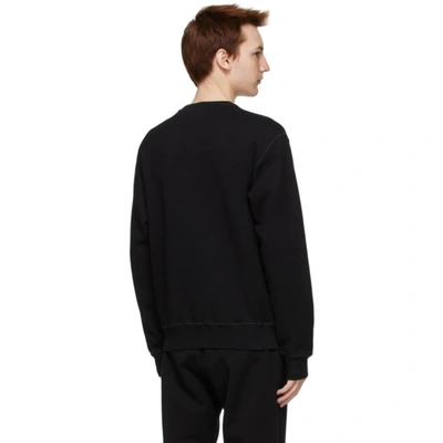 Shop Dsquared2 Black 'icon' Crewneck Sweatshirt In 968 Black