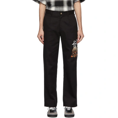 Shop Palm Angels Black Desert Skull Chino Trousers In Black/multi