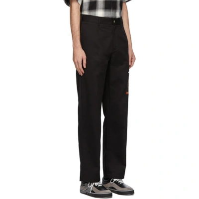 Shop Palm Angels Black Desert Skull Chino Trousers In Black/multi