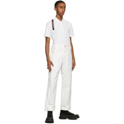 Shop Alexander Mcqueen White Cotton Trousers In 9000 White
