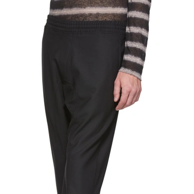 Shop Neil Barrett Black Wool Double Cuff Cropped Trousers In 524 Black W