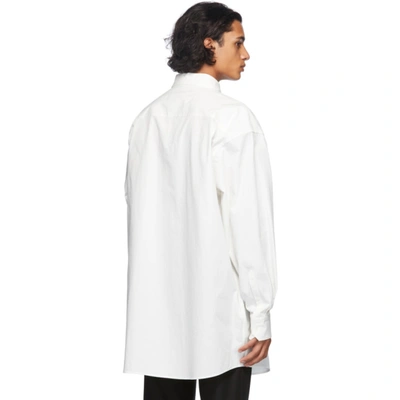 Shop Maison Margiela Off-white Oversized Shirt In 101 Offwhi