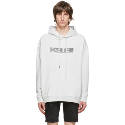 Shop Ksubi Grey Sign Of The Times Hoodie In Icekube Gry