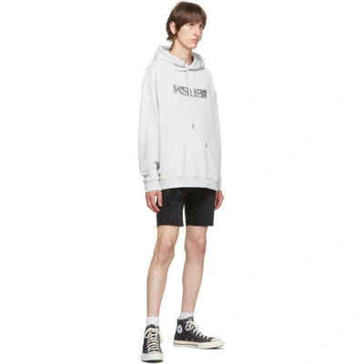 Shop Ksubi Grey Sign Of The Times Hoodie In Icekube Gry