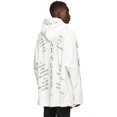 Shop Takahiromiyashita The Soloist White Oversized Hoodie