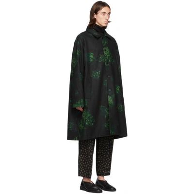 Shop Davi Paris Black Hydrangea Coat In 13545731hyd