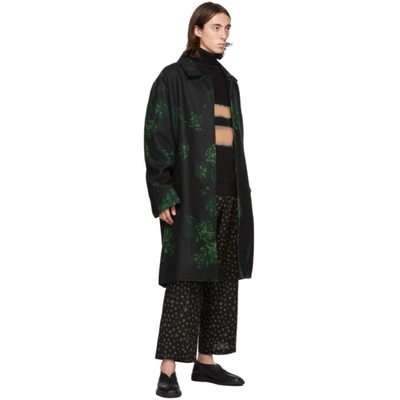 Shop Davi Paris Black Hydrangea Coat In 13545731hyd