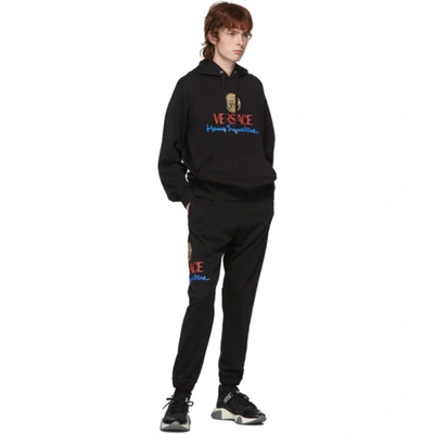 Shop Versace Black 'home Signature' Hoodie