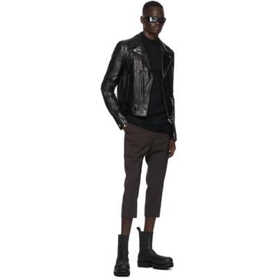 Shop Rick Owens Black Dracubiker Jacket In 09 Black