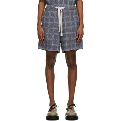 Shop Jw Anderson Navy Oversized Shorts In Navy 888