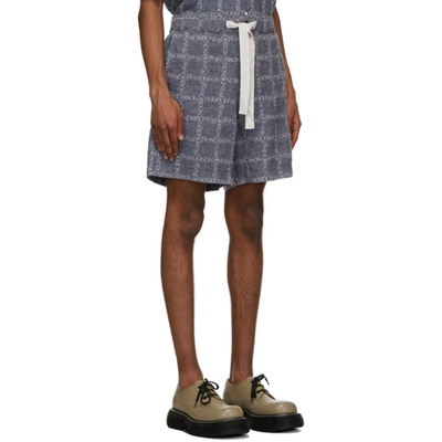 Shop Jw Anderson Navy Oversized Shorts In Navy 888