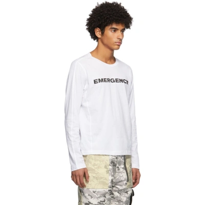 Shop Adyar Ssense Exclusive White Logo Long Sleeve T-shirt In Black White