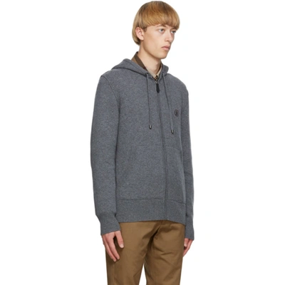 Shop Burberry Grey Cashmere Lindley Hoodie In M Gry Melan