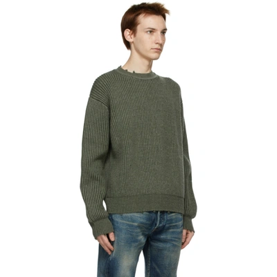 Shop John Elliott Khaki Wool Structure Sweater In Surplus