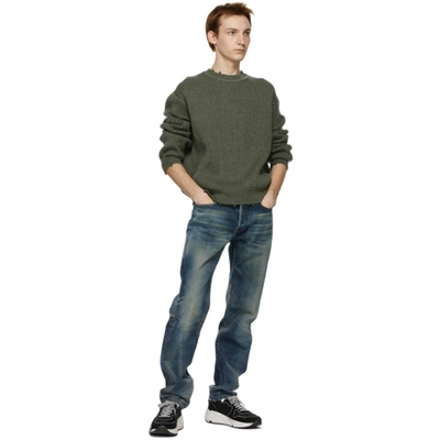 Shop John Elliott Khaki Wool Structure Sweater In Surplus