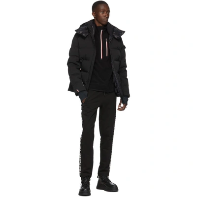 Shop Moncler Black Fleece Half-zip Jacket In 999 Black